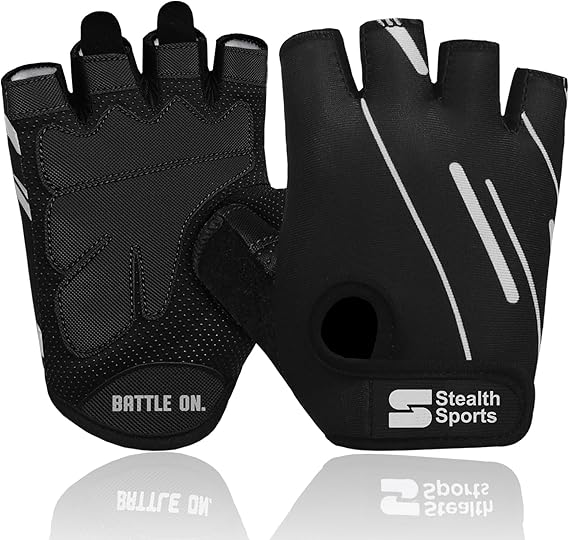 Stealth Sports Weight Lifting Gloves Half Finger Workout Gloves Men Women Anti-Slip Padded Palm Gym Gloves Exercise Gloves Cycling Fitness Weightlifting Strength Training