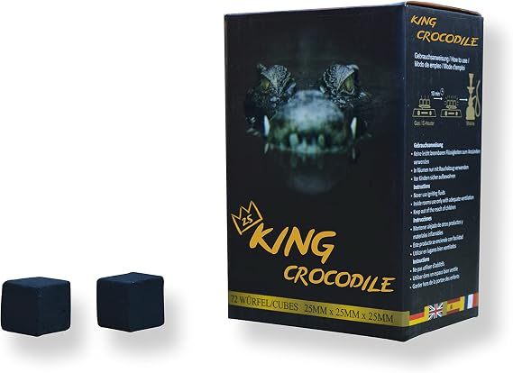 Coconut Charcoal with Long Burning Time 25 x 25 mm Sustainable Natural Charcoal Low Ash Low Smoke Barbecue Charcoal Charcoal Cube in Premium Quality (Consumer 4 kg)
