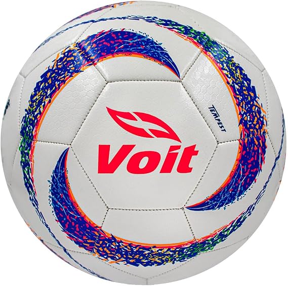 Voit Soccer Ball No. 5 Liga MX Apertura 2023 Tempest, White/Blue/Pink: Recreational USE ONLY