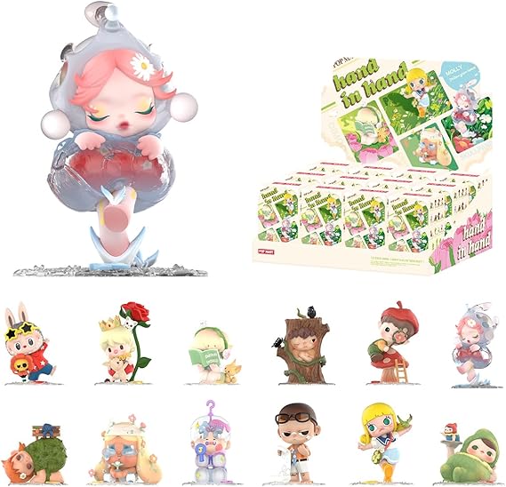 POP MART Hand in Hand Series Assortment Box 12 Pieces POP MART Gacha Gacha Blind Box Figure Plastic Model Premium Toy PVC Sofubi Original Character Birthday Present