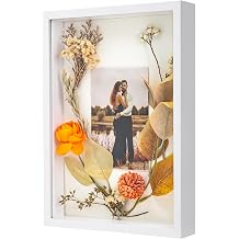 WISYOK A4 Box Frame, Shadow Box Frame, Box Frames for Crafts 3D Deep 3cm, Deep Pictures Frame White, Medal Display Frame for Photos, Artworks, Memory Tickets