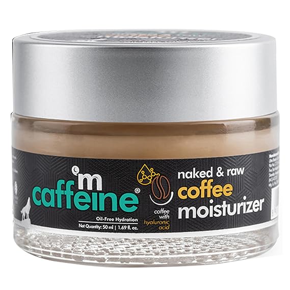mCaffeine Naked and Raw Coffee Moisturizer - 48-Hour Face Cream Controls Excess Oil - Gel-Based Lotion Instant Moisture - Hyaluronic Acid - 1.69 oz