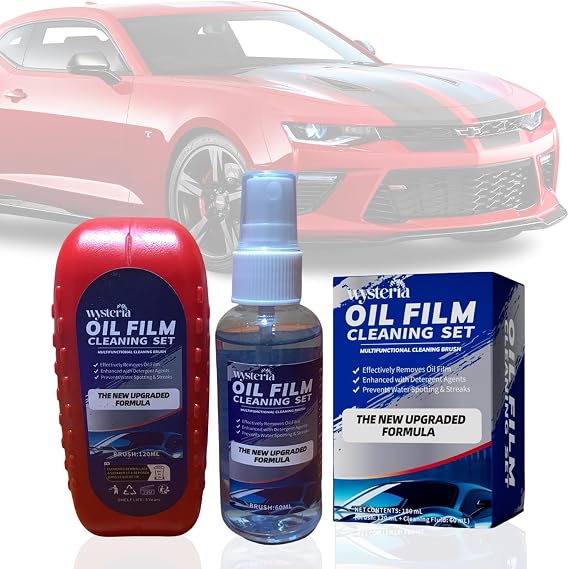 Wysteria Automotive Oil Film Remover & Rain Repellent Windshield Glass Cleaner, Hydrophobic Coating for Clear Vision