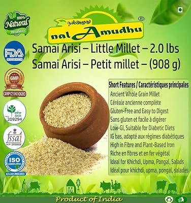nalAmudhu Samai Arisi | Little Millet | Panicum Sumatrense | Kutki | Shavan | Saamai | Sama 910g 2.0 lbs
