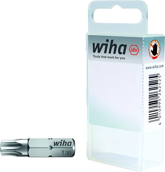 Wiha 7015-92125 Torx Bits 25 mm Blister Card 10-Piece Set in Plastic Box
