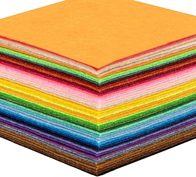 Sukh 100PCS Colored Felt Sheets - 3.7 x 3.7 inches & 1mm Thick Non-Woven Fabric for DIY Craft Fabric, Cutting, Sewing, Shaping Suitable for Craft, Home Decoration