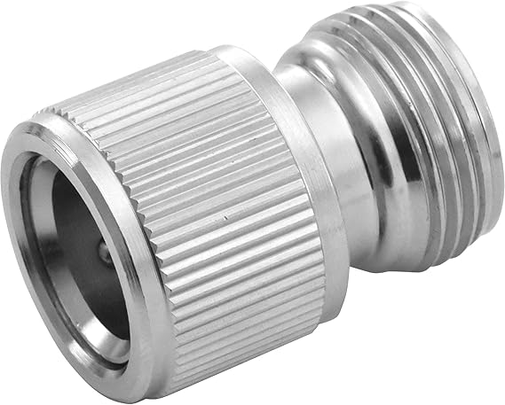 AVAGARD AVGCP003 3/4" Female GHT Universal Quick Connect Coupler, Solid Brass Chrome-Plated Leak-Free Garden Hose Connector, Easy One-Hand Use, Durable Heavy-Duty Water Fitting