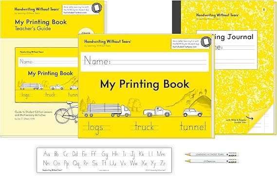 Handwriting Without Tears 1st Grade Printing Set, Workbook, Guide, Journal
