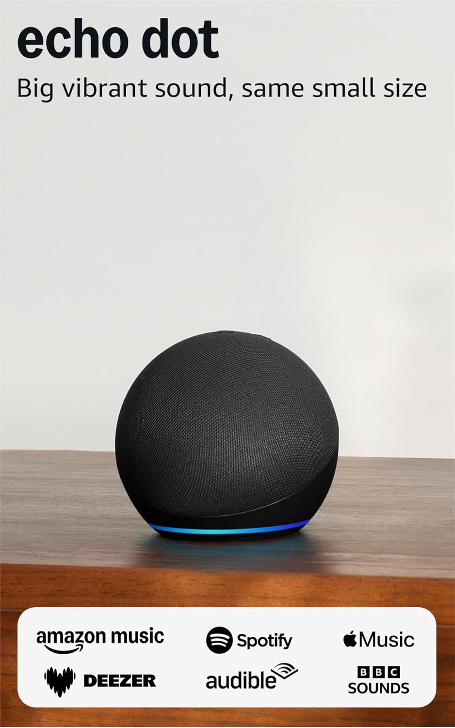 Echo Dot Newest gen | Bluetooth smart speaker with big vibrant sound and Wi-Fi | Charcoal, with Alexa Early Access