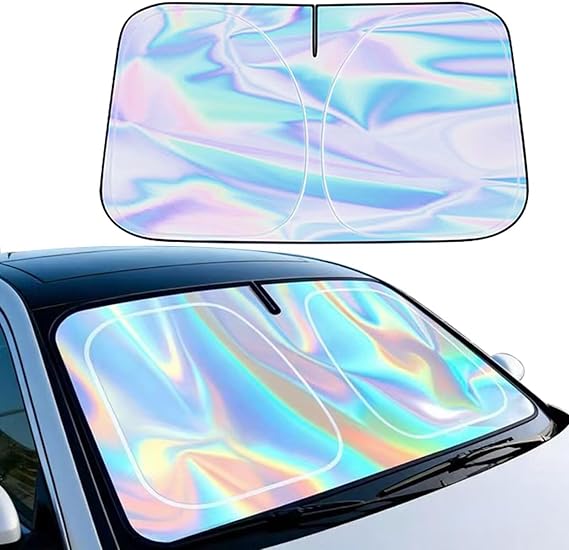 Compatible with Dacia Sandero 2 Stepway Sun Shade Sunshade Windshield Cover - Windshield Sun Shade,Windscreen Sun Shade Foldable Front Sunshade Protector Sun Visor Blocks Uv Rays Keep Car Cooler