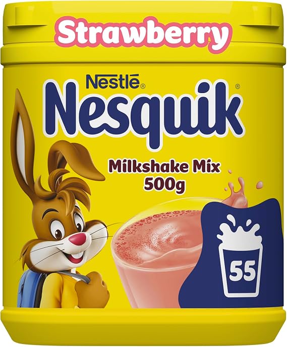 Nesquik Strawberry Milkshake Powder 500g Tub | Pack of 1