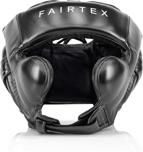 Fairtex HG18 Pro Boxing Headguard Hybrid Competition & Training Headgear with Enhanced Vision -Protection Padding | Genuine Leather, Handmade in Thailand