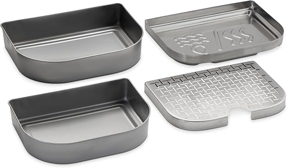 Weber Lumin Compact Versatility Expansion Kit 4Piece Steam, Smoke & Warming Accessory Set for Lumin Compact Electric Grill with Reservoir, Pan & 2 Warming Dishes