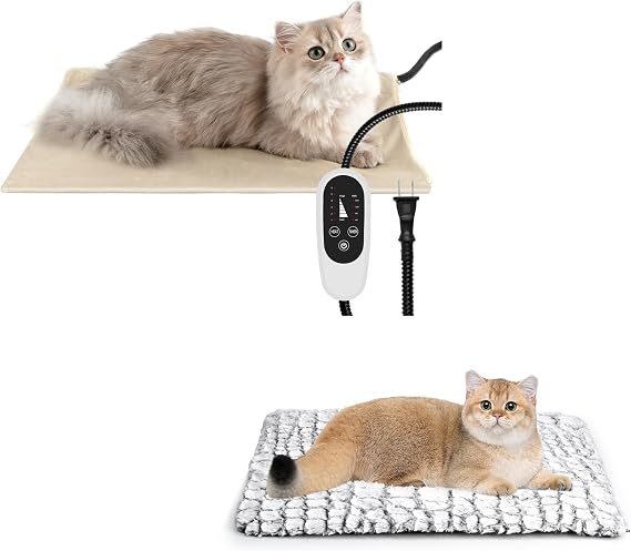 NICREW Adjustable Temperature Cat Heating Pad & Self Warming Cat Bed
