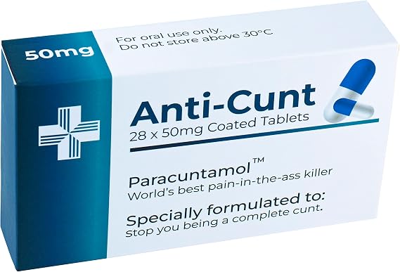 Joyful Clan Funny Joke Pill Box Prank Gag Gifts for Men Funny Valentines Gifts for Him Secret Santa Novelty Stocking Filler Birthday Gifts for Women Rude Silly Presents for Boyfriend Dad (Anti-C*nt)