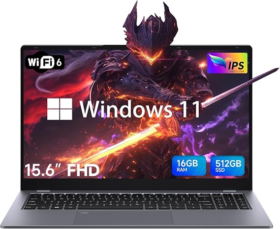 BLUEING 2025 Gaming-Laptop-Computer, 12th i5-1240P (Beat i5-12450H, Up to 4.4GHz) 16GB DDR4 512GB SSD, 15.6" FHD IPS, Fingerprint, Backlit KB, WiFi 6, BT5.2, 65W Type-C