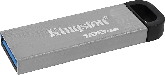 Kingston DataTraveler Kyson 128 GB DTKN/128GB 200 MB/s'ye kadar Okuma, 60MB/s' ye kadar yazma, Metal Gövdeli