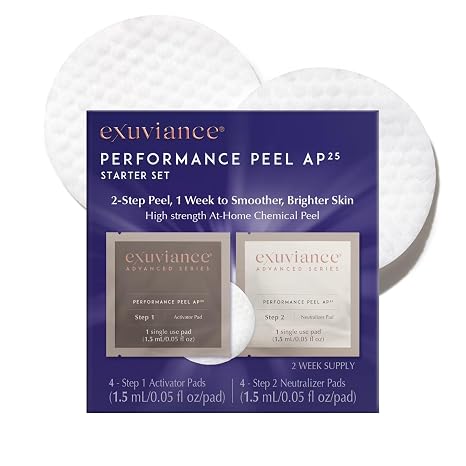 EXUVIANCE Performance Peel AP25, At-Home Chemical Peel with Glycolic Acid, Gently Refines Pores, Anti-Aging Peel, Treats Fine Lines, Wrinkles & Uneven Texture|Mandelic and Polyhydroxy Acids