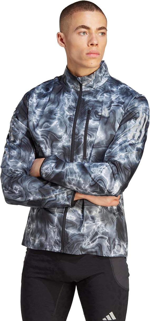 adidas Men's Own the Run Allover Print Jacket