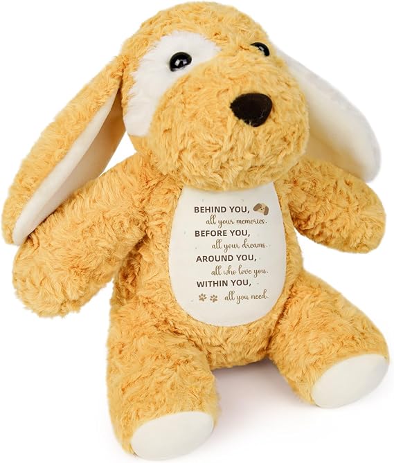Soft Puppy Dog Stuffed Animal, Behind You All Your Memories Gift