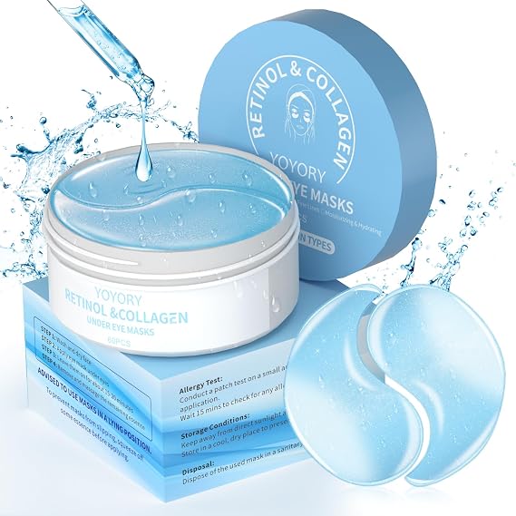 Under Eye Patches Masks - Reduce Puffy Eyes, Dark Circles,Undereye Bags, Wrinkles,Infused Peptide Collagen and Hyaluronic Acid,Vegan Cruelty-Free Self Care