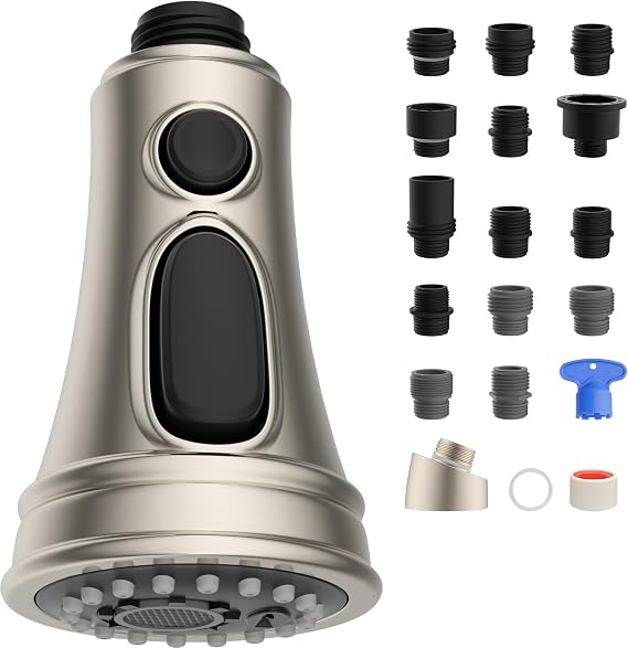 Hibbent cUPC Certified Kitchen Faucet Head Replacement with 15 Adapters