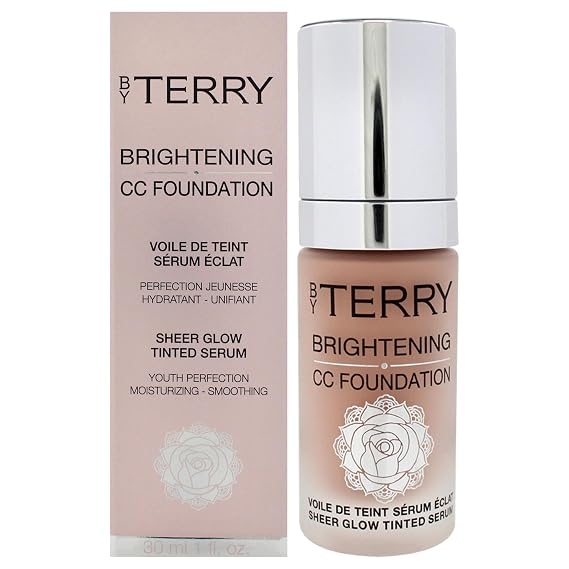 By Terry Brightening CC Foundation, Hydrating Serum Foundation, Ultra-Sheer Finish, Vegan & Cruelty-Free, 4C Medium Cool