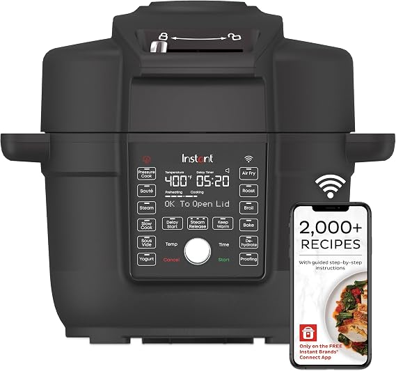 InstantPot Duo Crisp Ultimate 6.5Qt 13-in-1 Pressure Cooker Air Fryer Wifi