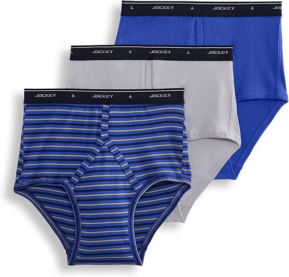 Jockey Classic Full Rise Brief- 3 Pack - 100% Cotton Underwear for Men