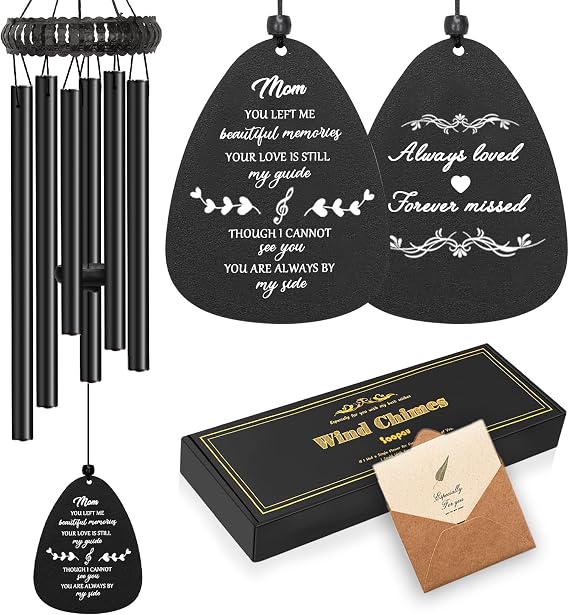 Soopau Mourning Gifts for Loss of Mom 30 Inch Metal Memorial Wind Chime for Loss of Mother Memorial Gifts for Loss of Mother Funeral Gifts Wind Chimes in Memory of Mother