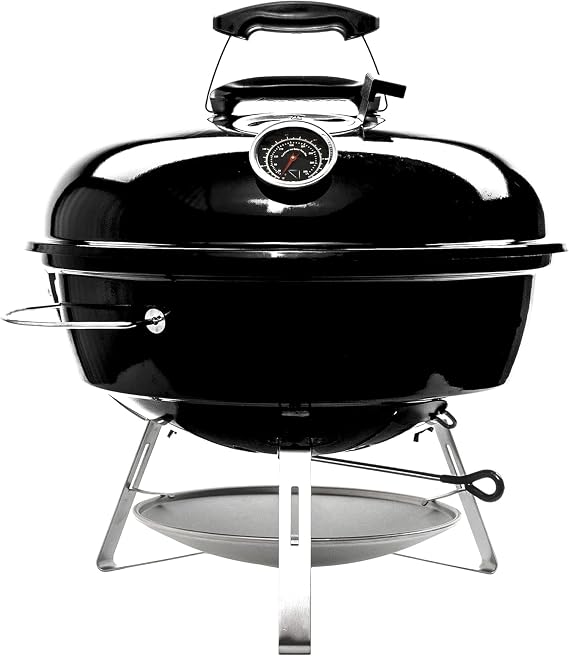 SnS Grills Home 'N Roam 18" Kettle Grill with Patented Slow 'N Sear Charcoal Basket & EasySpin Grate, Portable Charcoal BBQ for Smoking, Grilling & Tailgating