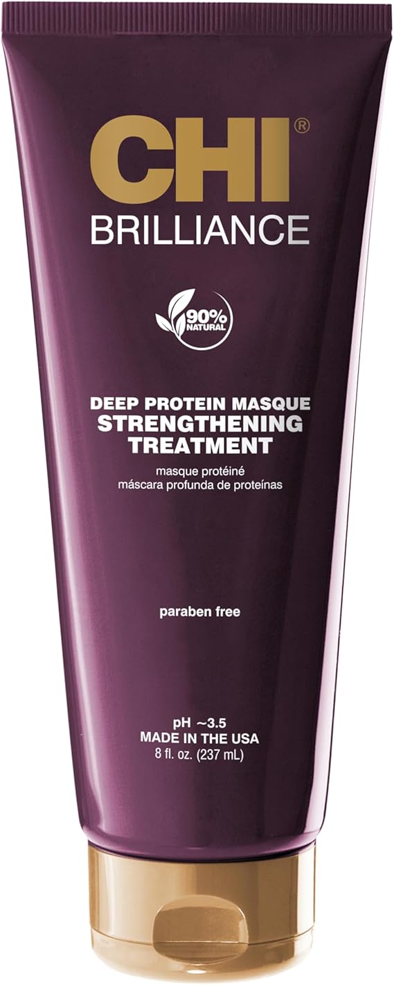 CHI Deep Brilliance Deep Protein Masque - Sulfate, Paraben and Gluten Free, 8 oz.