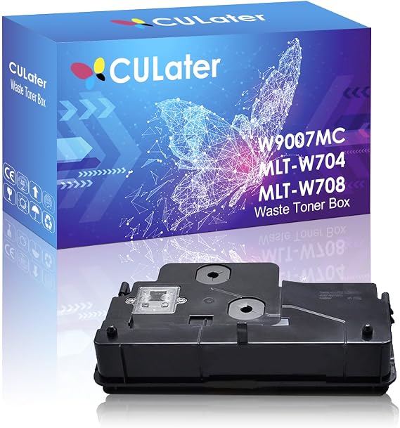 CULater W9007MC MLT-W704 MLT-W708 Compatible Waste Toner Box Replacement for W9007 W704 W708 Waste Toner Container for HP E72525 72530 72535 E72425 E72430 K4200 K4250 K4300 K4350Lx Printers (1 Pack)