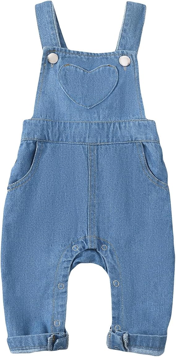 Baby Girls Overalls Baby Denim Romper Outfits Infant Girls Jeans Jumpsuit