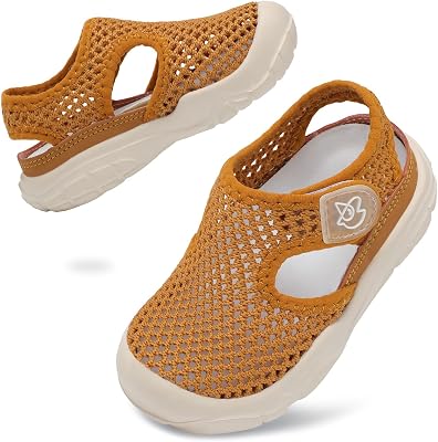 LeIsfIt Toddler Sandals Boys Girls Wide Sandals Kids Water Sandal Shoes Lightweight Barefoot Summer Shoes for Indoor Outdoor