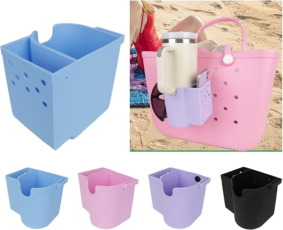 Cup and Phone Holder Compatible with Bogg Bag and Simply Southern Modern Bag 40 oz Insert Cup Holder for Stanley, Compatible bogg Bag Beach Soft Silicone Handbag Accessories and Accessories