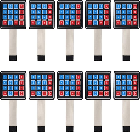 10pcs 4x4 Matrix Array Membrane Switch Keypad Keyboard 16 Key Matrix Array Membrane Switch 8pin Keypad Keyboard Microcontroller