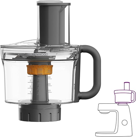 Kenwood - MultiPro Food Processor Attachment Chef Titanium and Elite Grey