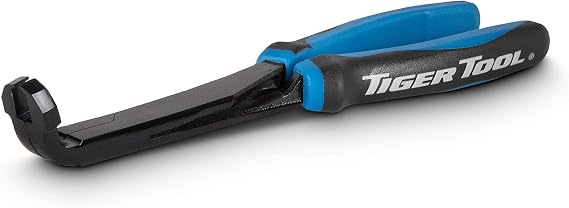 Tiger Tool 75 Degree U-Joint Snap Ring Pliers for Automotive & Medium Duty Trucks, Cars, Equipment, ATV/UTV, Angled Plastic Push Pin Pliers for use with Class 1-5 Vehicles, 70301