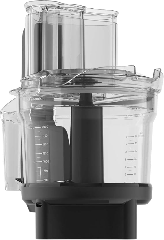 Vitamix 12-Cup Food Processor Attachment with SELF-DETECT, BPA-Free | Compatible with Ascent, Ascent X and Venturist Blenders Only, Chop, Slice, Shred & Mix, Multi-Use Blade, Two Reversible Discs