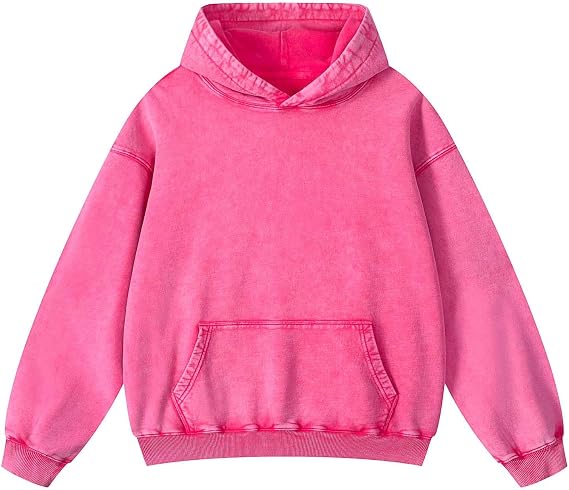 Oversized Hoodie for Men Trendy Washed Sweatshirt for Adult Loose Fit Cotton Pullover for Youth