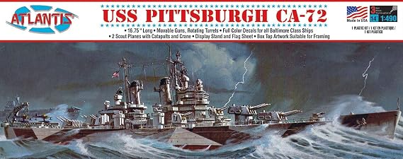 Plastic Model Kit - USS Pittsburgh Ca-72 Heavy Cruiser