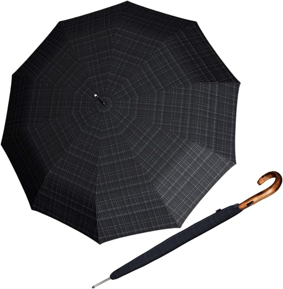 Knirps S.770 Long Automatic Stick Umbrella, Straight, Lightweight, Premium, Italian Maple Wood Handle