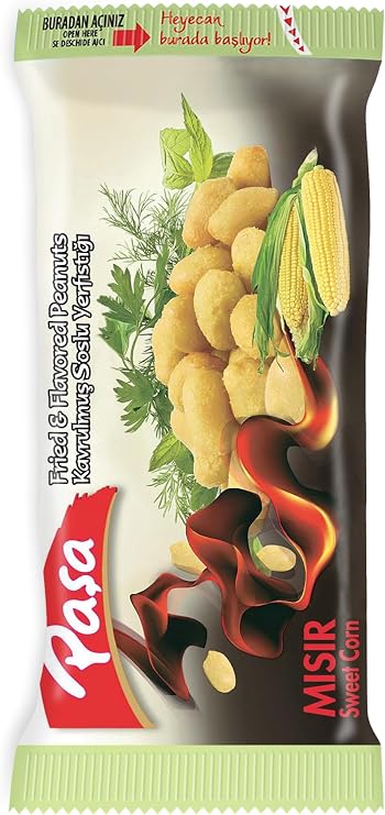 Paşa Kavrulmuş Mısır Soslu Yer Fıstığı, 24 Adet x 30 gr, Toplam 720 gr