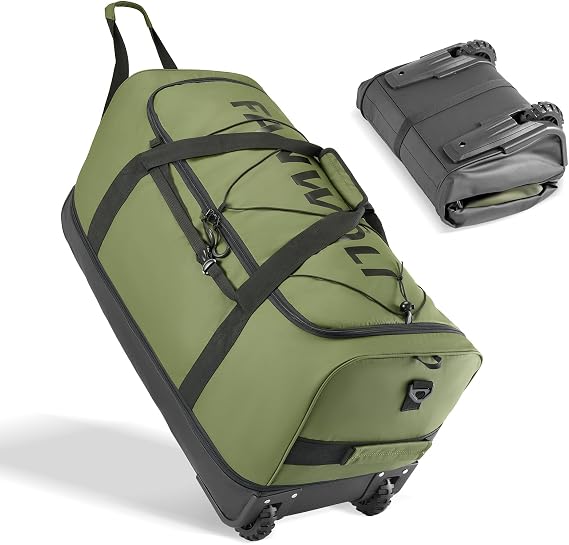 Fanwoli 120L Rolling Duffle Bag with Wheels, Foldable Travel Duffel