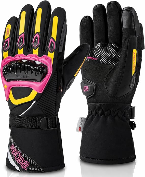 IRON JIA'S Winter Motorcycle Gloves for Men and Women, CE Level 1 KP