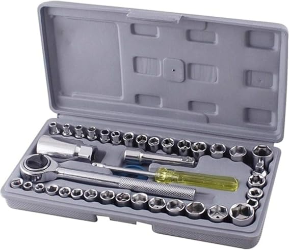 Attlas Ratchet Socket Set 40 Pieces Aiwa Steel Ratchet Wrench Set Full Set Durable Rugged Socket Set