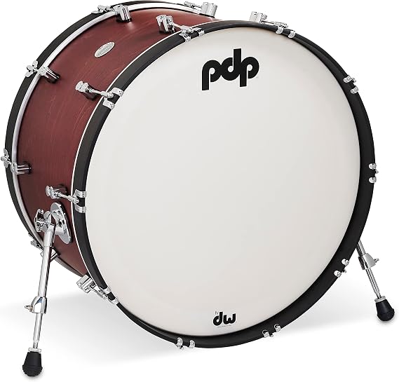 PDP Concept Classic Kick Drum, 14x24, Ox BloodEbony Hoops