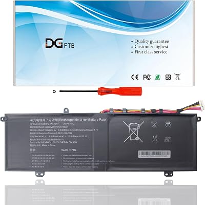 DGFTB U3576127 U3576127PV U3576127PV-2S1P Laptop Battery for Gateway GWTN156-11 GWTN156-11BK GWTN156-11BL GWTN156-11GN GWTN156-11RD RTDPART 5080270P 2ICP476127 10Pin Cable7.6V 38Wh5000mAh