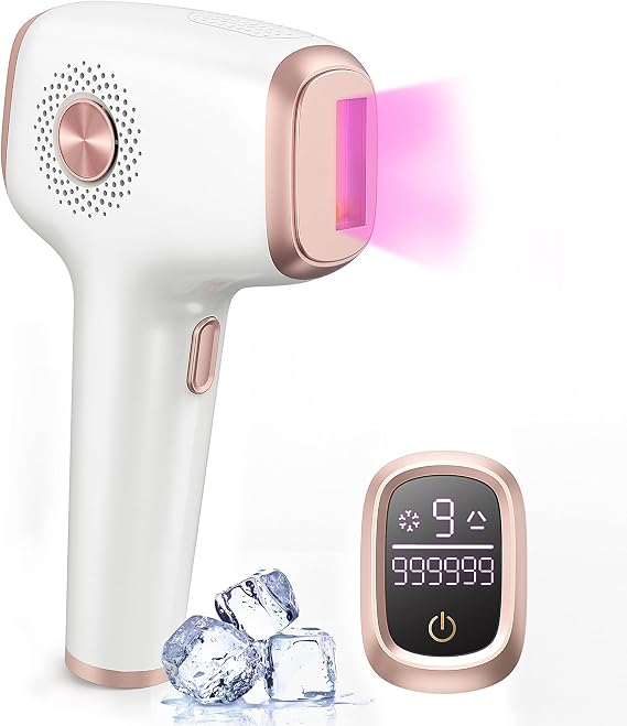 INNZA IPL Hair Removal with Ice Cooling Care Function for Women | Long-Lasting Results,999,999 Flashes Painless Hair Removal, for Armpits Legs Arms Bikini Line,Corded,White
